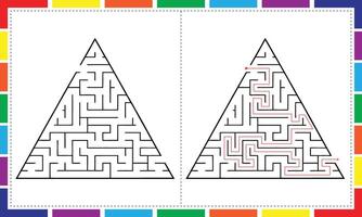 My First Triangle Maze Book vector