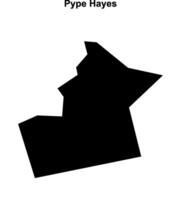 Pype Hayes, England blank outline map vector