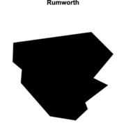 Rumworth, England blank outline map vector