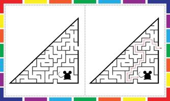 Amazing Triangle Mazes for Smart Kids vector