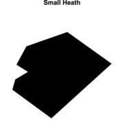 Small Heath, England blank outline map vector