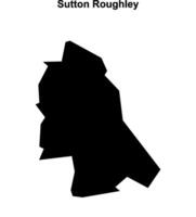 Sutton Roughley, England blank outline map vector