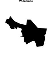 Widcombe, England blank outline map vector