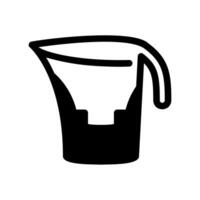 Simple black icon filter jug with handle vector
