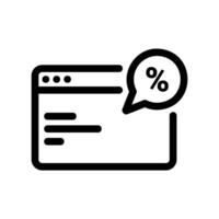 Simple icon browser percentage information vector