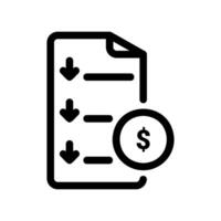 Simple icon tax form document vector