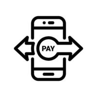 Simple icon smartphone, payment transaction vector