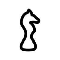Outline Icon of a Chess Knight Depicted as a Horse Head vector