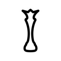 Simple icon chess queen line style vector