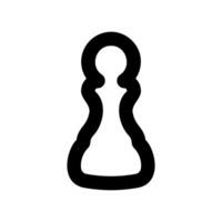 Simple icon a shadow pawn vector
