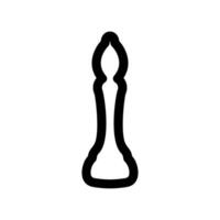 Minimalist Line Art Icon of a Chess Bishop Piece vector