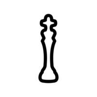Minimalist Line Art Simple icon chess, king vector