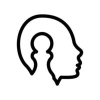 Simple icon head vector