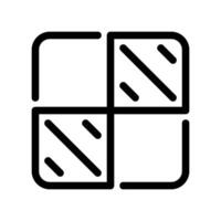 Minimalist Chessboard Pattern Icon with Four Tiled Squares vector