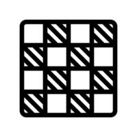 Detailed Chessboard Icon with Alternating Black and Shaded Squares vector