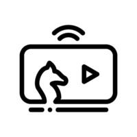 Simple icon chess online, share the broadcast image vector