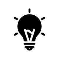 Simple icon A glowing light bulb vector