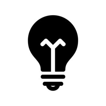 Black Lamp Graphic with an Inverted Y-Style Luminous Element vector