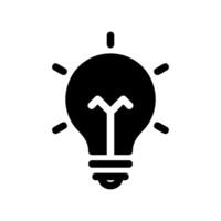 Black Lightbulb Graphic for Minimalist Web and UI Design vector