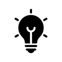 Glowing Idea Symbol with Light Beams and a Forked Element vector