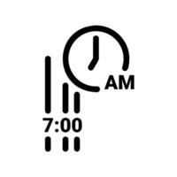 Simple icon alarm clock vector