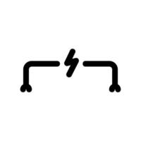 Simple icon electrical circuit with contacts vector