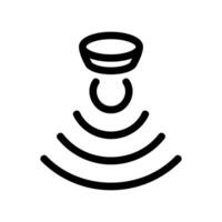 Simple icon light bulb, radiation vector