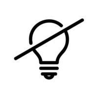 Simple icon light bulb, turned off vector