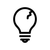 Simple icon light bulb improper operation vector
