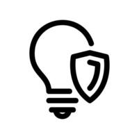 Idea Protection Concept with a Lightbulb and Shield Icon vector