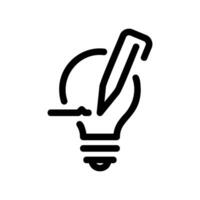 Monochrome Lightbulb Symbolizing an Approved Concept vector