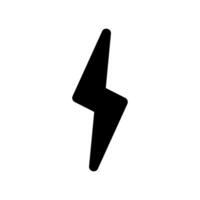 Simple black icon lightning icon is filled with black color vector