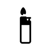 Simple black icon lighter minimalist lighter vector