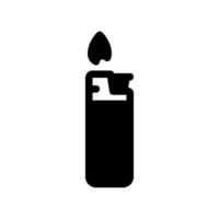 Simple black icon push button lighter vector