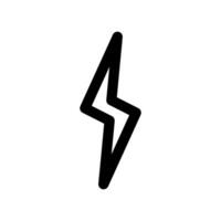 Simple black icon lightning line vector