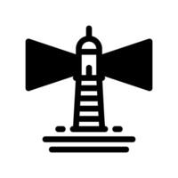 Simple black icon lighthouse directional lighting vector