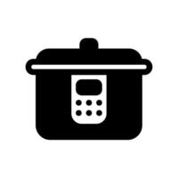 Simple black icon rice cooker vector