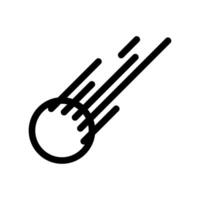 Simple black icon comet with a gas cloud vector