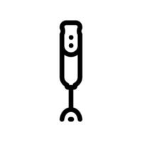 Simple black icon immersion blender linear style vector