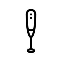 Simple black icon immersion blender with a regulator vector