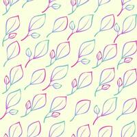 Leaves seamless pattern. holographic tropical jungle texture on beige background. Abstract gradient foliage outline summer print for textile. vector