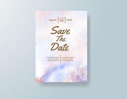 Subtle earth-tone watercolor for rustic wedding invitation. vector
