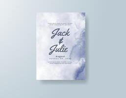 Sophisticated invite with watercolor brush texture. vector