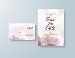 Minimalist invitation with soft watercolor blend. vector