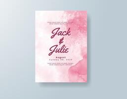Artistic invitation card with abstract watercolor wash. vector