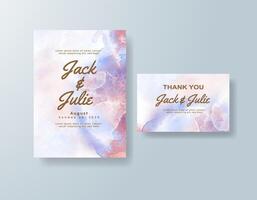 Peach blossoms in watercolor dance around your announcement. vector