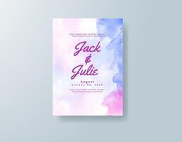Charming blush florals in soft watercolor surround your vows. vector