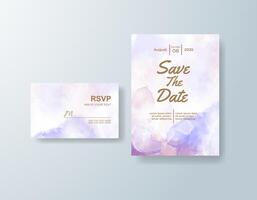 Peach and lavender watercolor elements offer sweet simplicity. vector