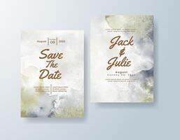 Rich watercolor leaves frame this rustic chic layout. vector