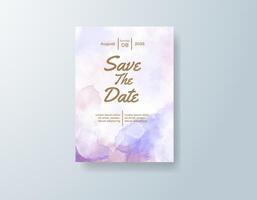 Lavender fields in watercolor bloom across the invite. vector
